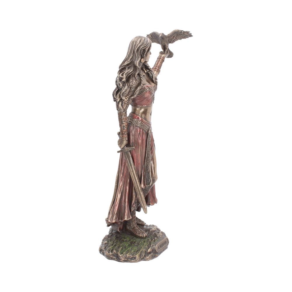 Morrigan and Crow Figurine Bronze Ornament 28cm 6