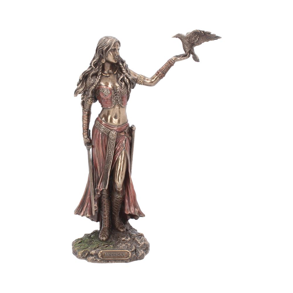 Morrigan and Crow Figurine Bronze Ornament 28cm 1