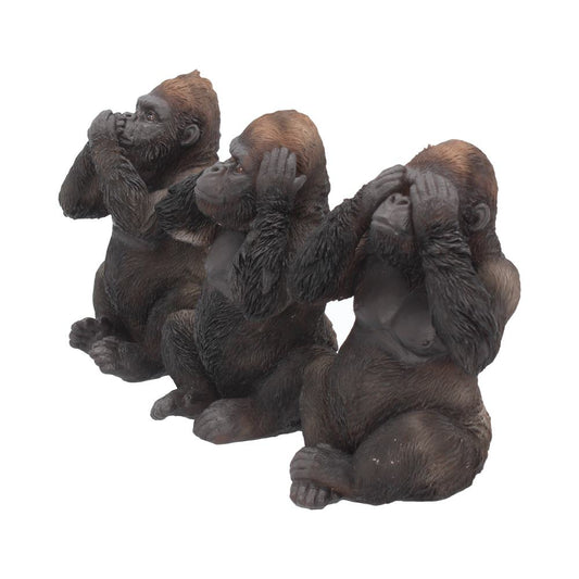 Three Wise Gorillas Figurine Gorilla Ornaments 13cm 2