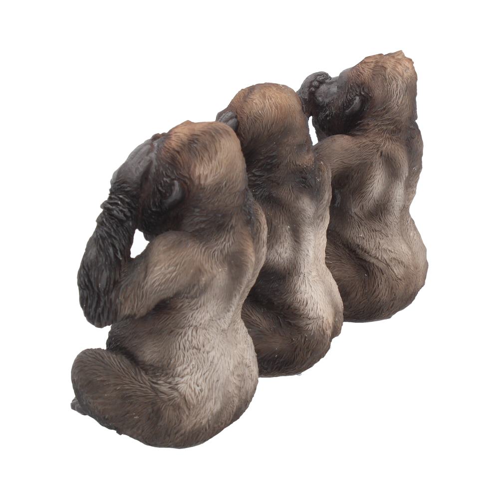 Three Wise Gorillas Figurine Gorilla Ornaments 13cm 3