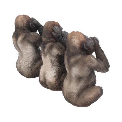 Three Wise Gorillas Figurine Gorilla Ornaments 13cm 5