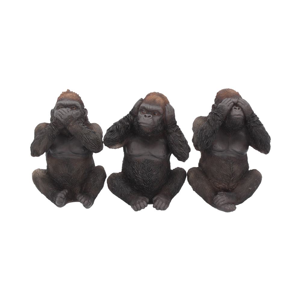 Three Wise Gorillas Figurine Gorilla Ornaments 13cm 1