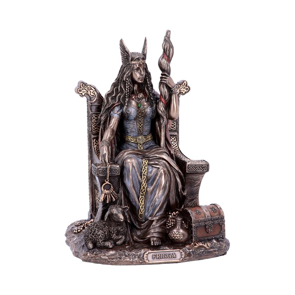 Bronze Frigga Goddess of Wisdom Norse Leader Ornament 19cm 1