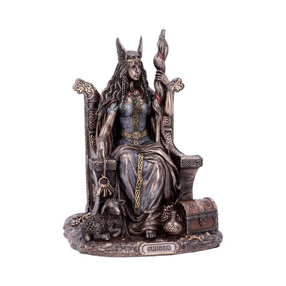 Bronze Frigga Goddess of Wisdom Norse Leader Ornament 19cm 1