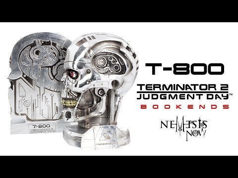 T800 Terminator 2 Judgement Day T2 Head Bookends 18.5cm 8