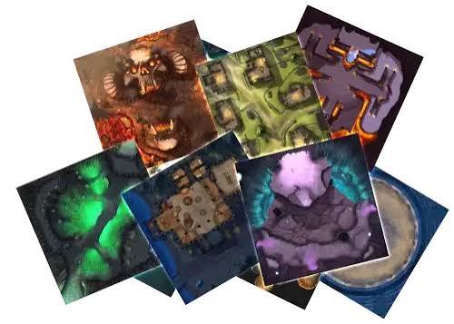 ATLAS Dusk TTRPG 50 Battle Map Pack Accessory