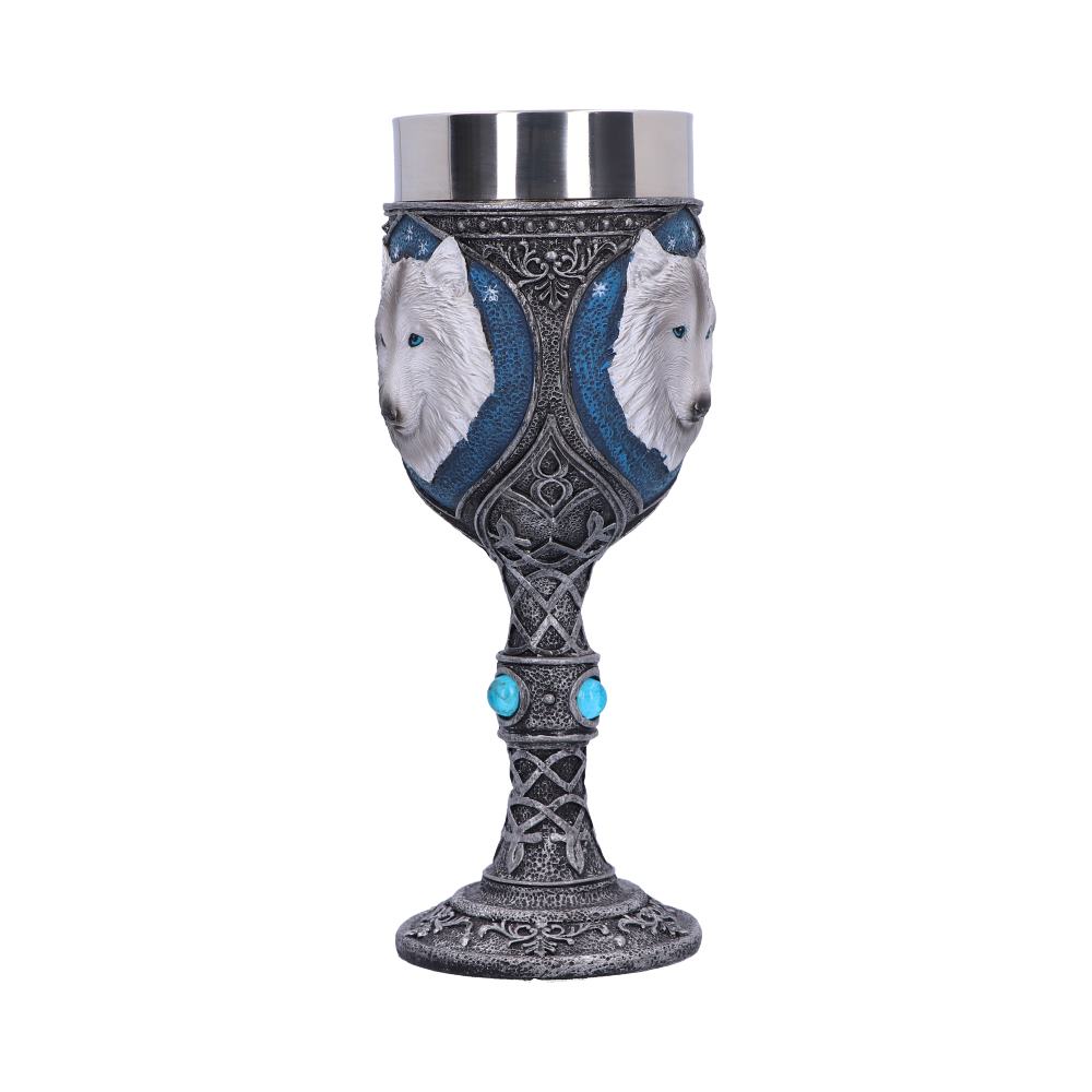 White Winter Ghost Wolf Wine Glass Goblet 19.5cm Drinking Cup 2
