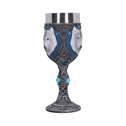 White Winter Ghost Wolf Wine Glass Goblet 19.5cm Drinking Cup 2