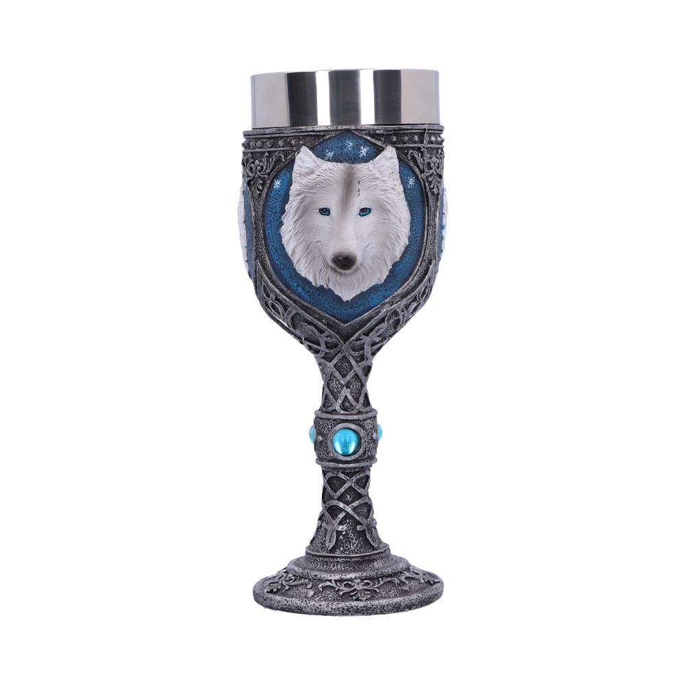White Winter Ghost Wolf Wine Glass Goblet 19.5cm Drinking Cup 3