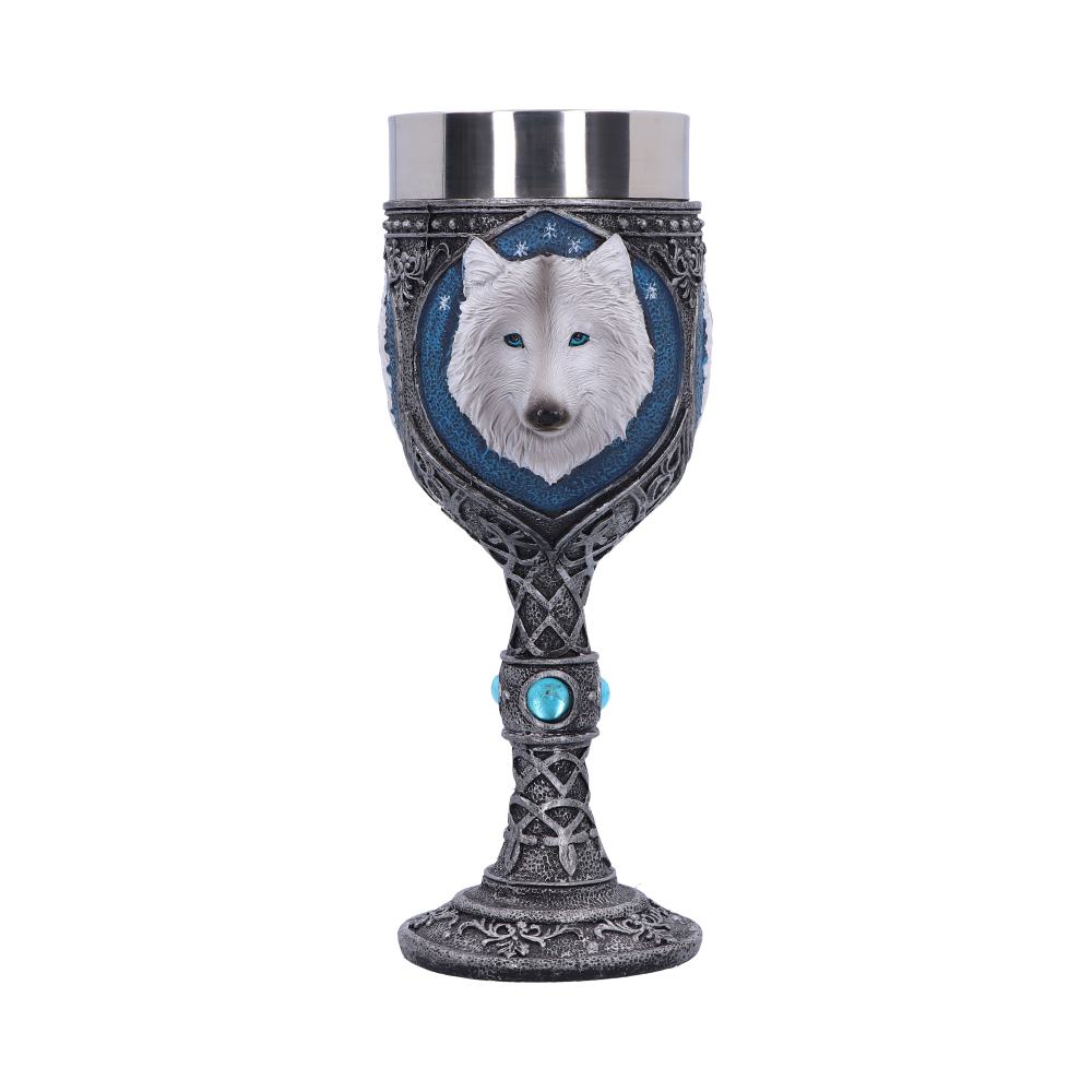 White Winter Ghost Wolf Wine Glass Goblet 19.5cm Drinking Cup 1