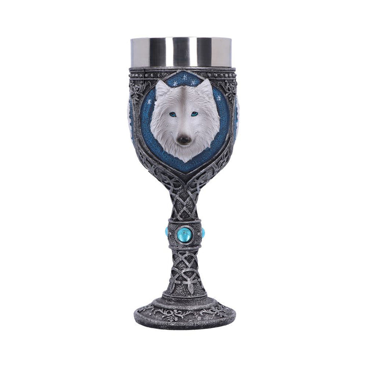 White Winter Ghost Wolf Wine Glass Goblet 19.5cm Drinking Cup 1