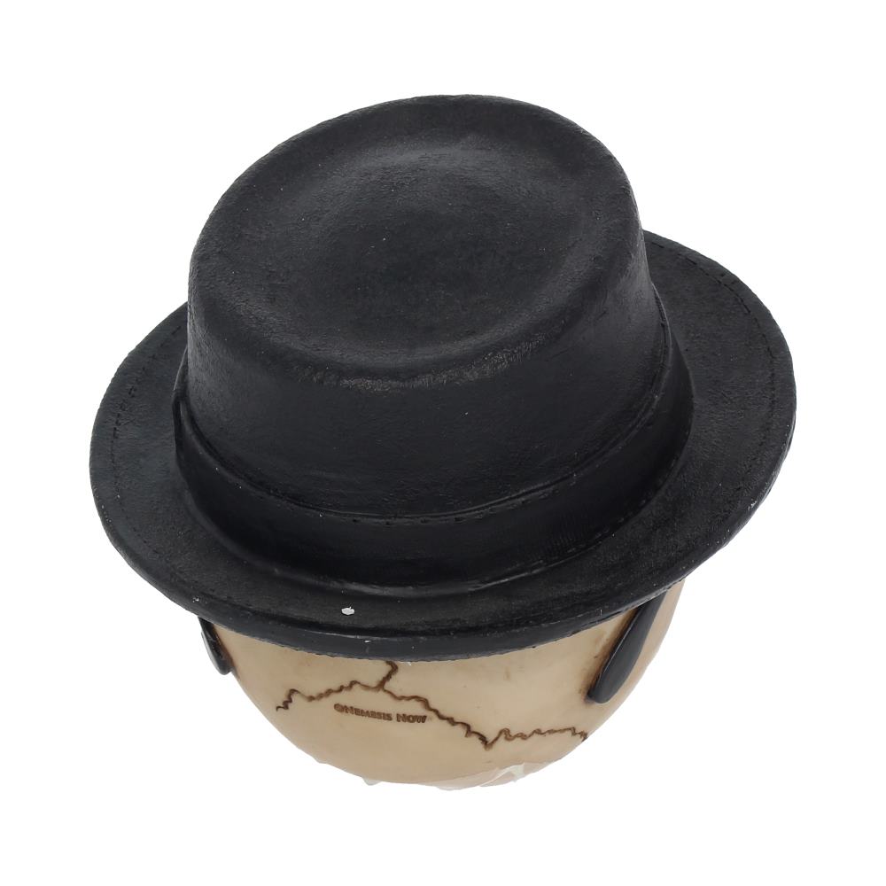 Small Badass Hat and Sunglasses Skull Figurine 14cm 5