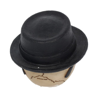 Small Badass Hat and Sunglasses Skull Figurine 14cm 5