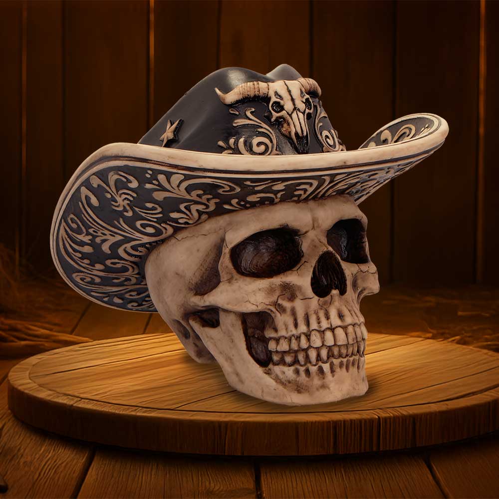 Wild West Skull Figurine 15cm 6