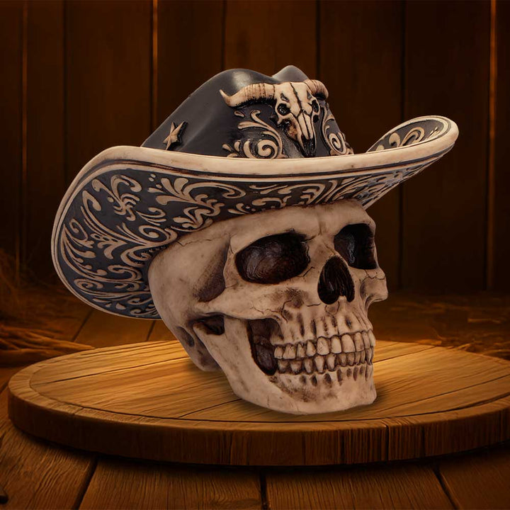 Wild West Skull Figurine 15cm 6