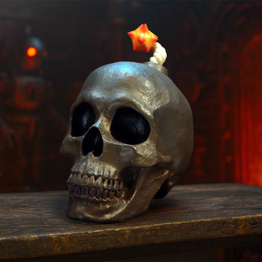 Mind Blown Skull Figurine 14.7cm 7