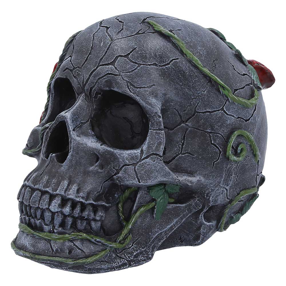 Twilight Bloom Gothic Skull Figurine 15.6cm 4