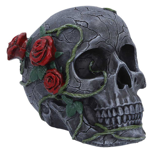 Twilight Bloom Gothic Skull Figurine 15.6cm 1