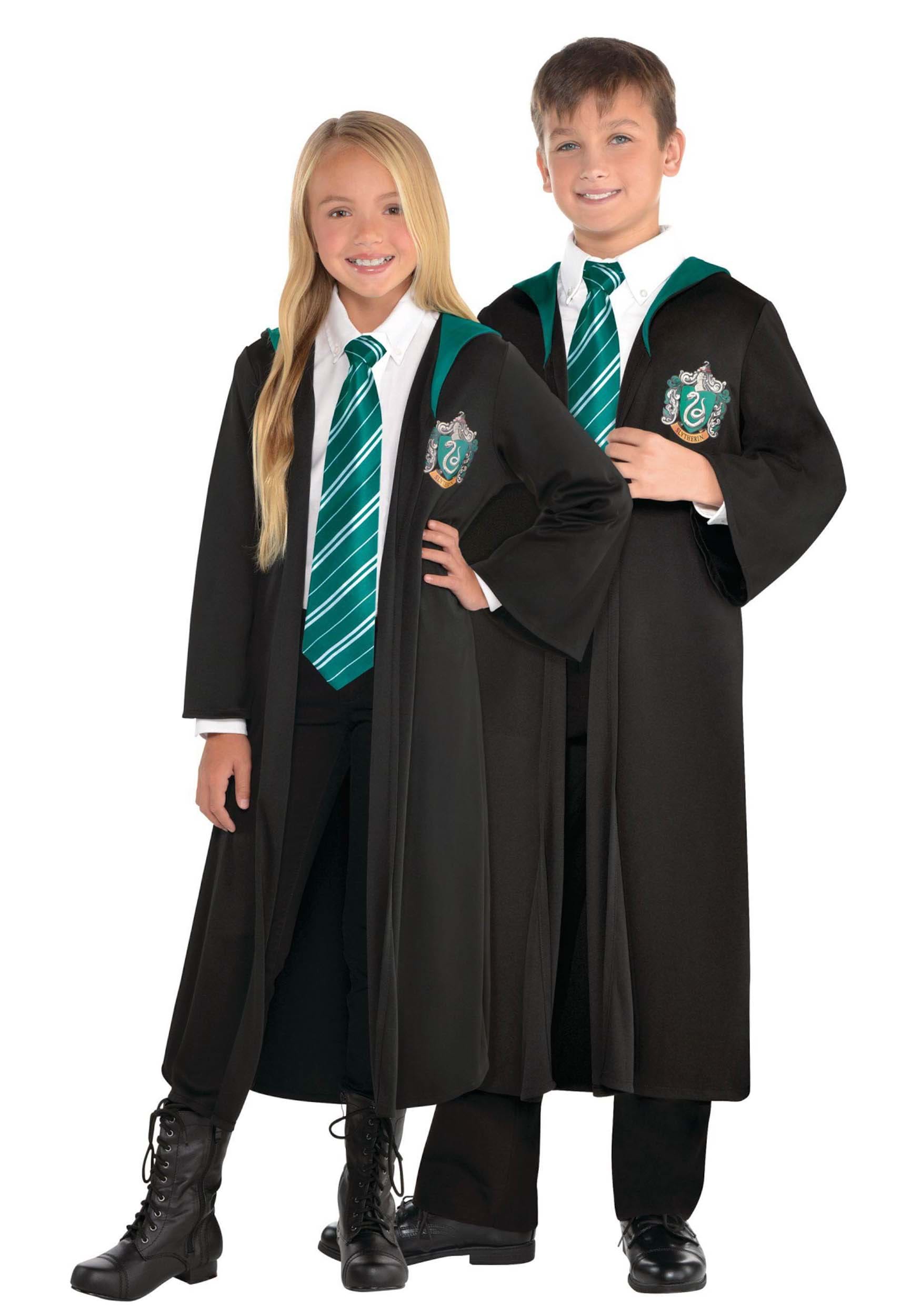 Harry Potter Slytherin Robe with Uniform Top for Kids