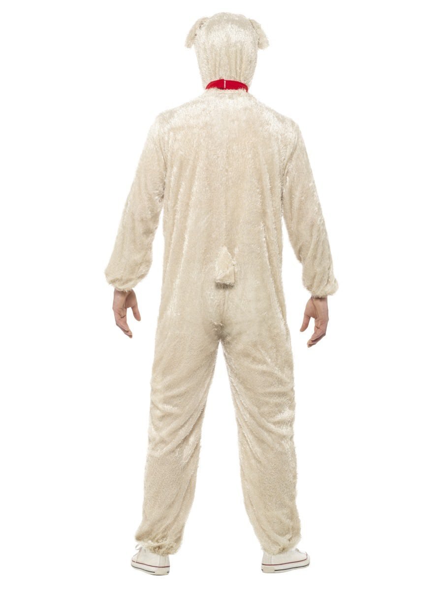 Lamb Costume Adult Beige Jumpsuit with Hood 5