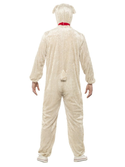 Lamb Costume Adult Beige Jumpsuit with Hood 5