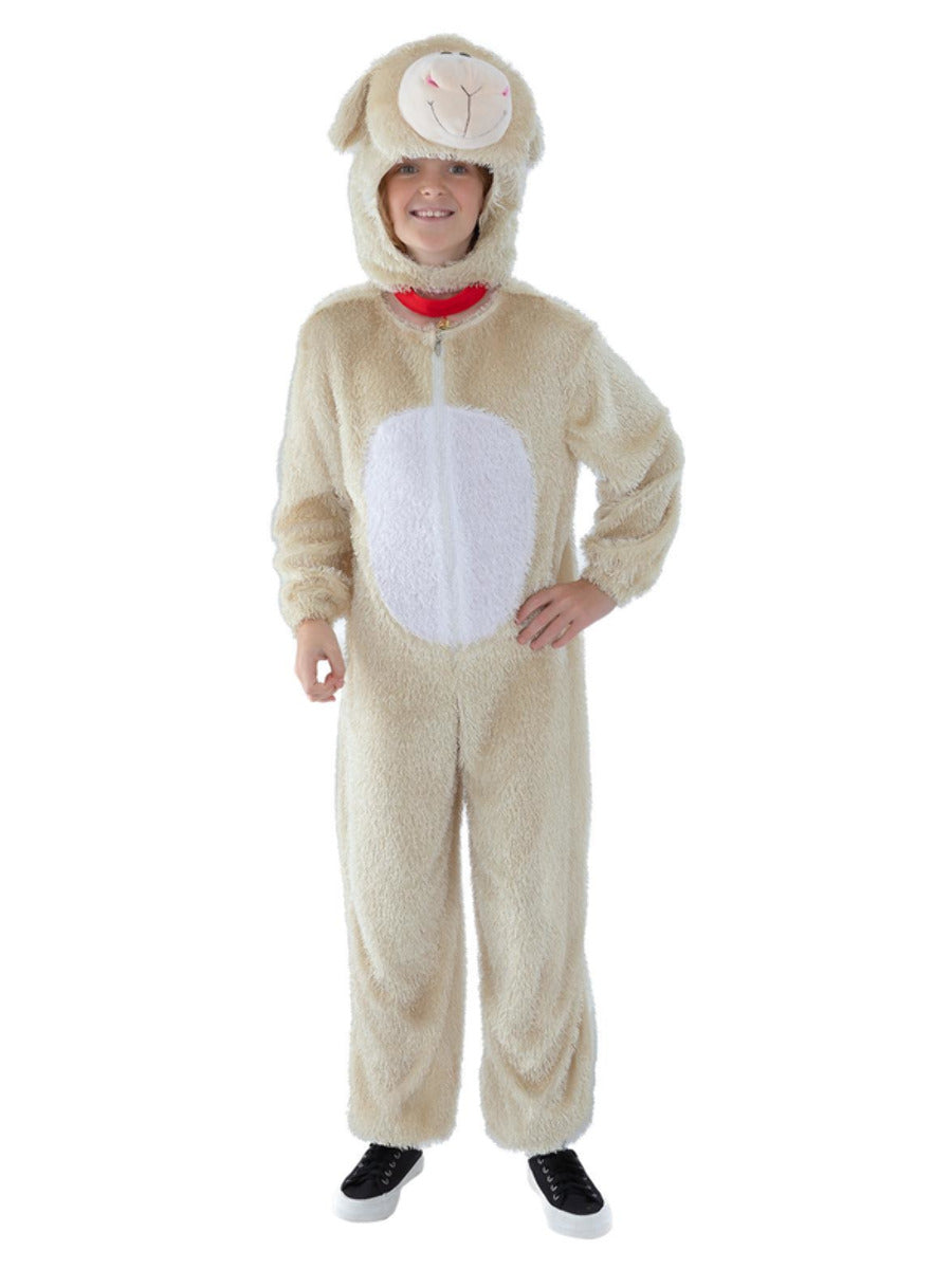 Lamb Costume Kids Cream Jumpsuit Hood 1