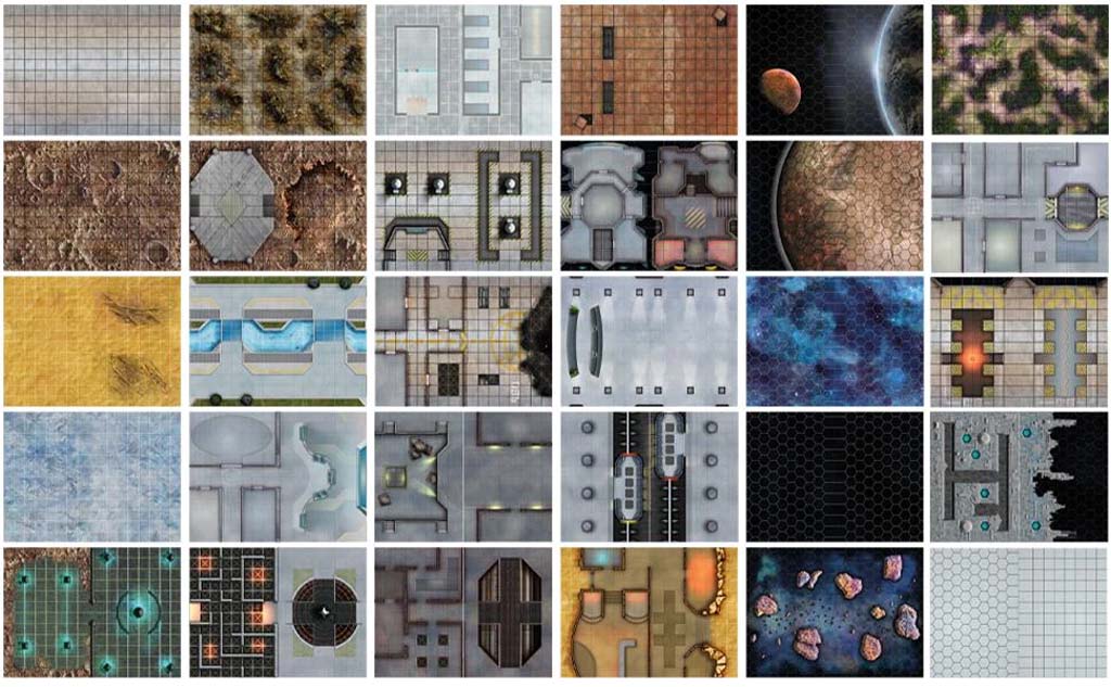 The Big Book of Sci-Fi Battle Mats for Tabletop RPGs