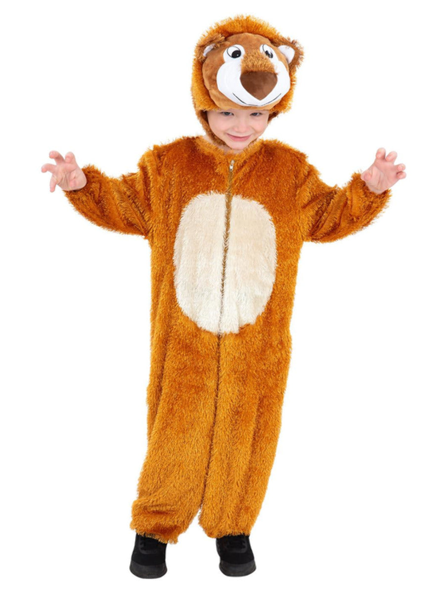 Lion Costume Kids Brown Jumpsuit with Hood 2