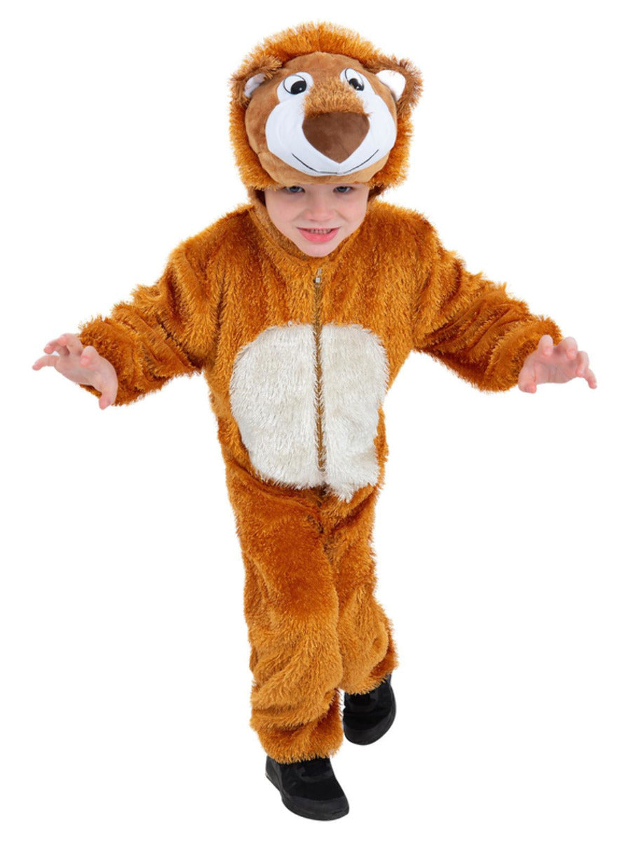 Lion Costume Kids Brown Jumpsuit with Hood 1