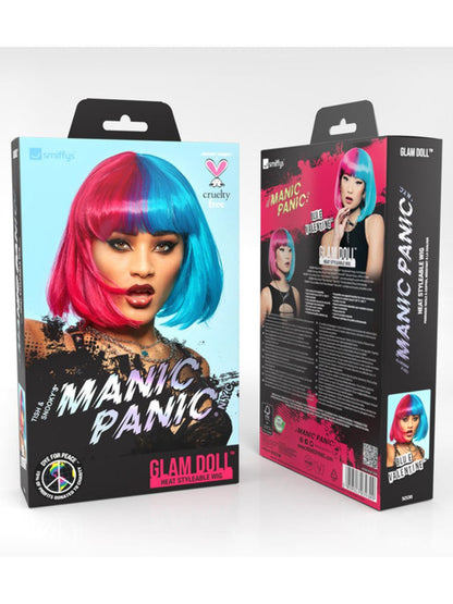 Manic Panic Blue Valentine Glam Doll Wig 5