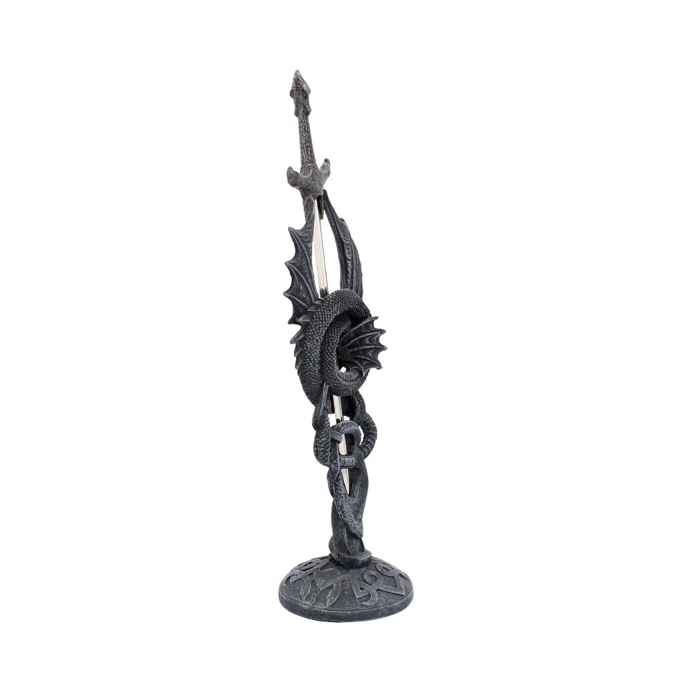 Celtic Realm Letter Opener Black Dragon Sword 30cm