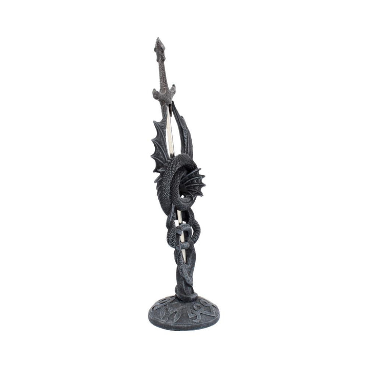 Celtic Realm Letter Opener Black Dragon Sword 30cm