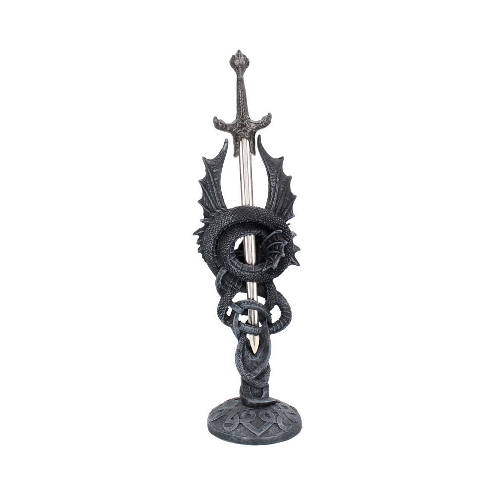 Celtic Realm Letter Opener Black Dragon Sword 30cm