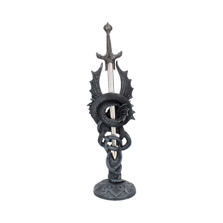 Celtic Realm Letter Opener Black Dragon Sword 30cm