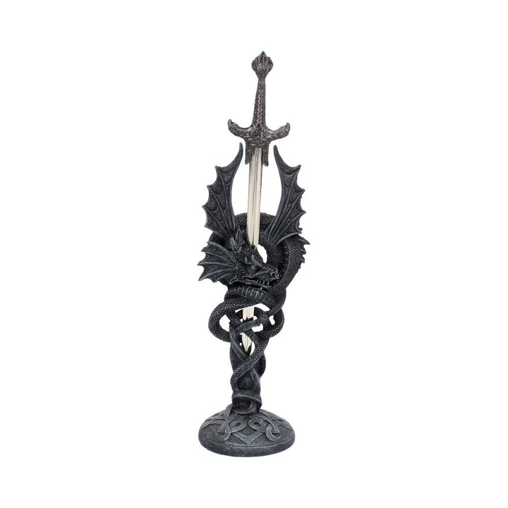 Celtic Realm Letter Opener Black Dragon Sword 30cm
