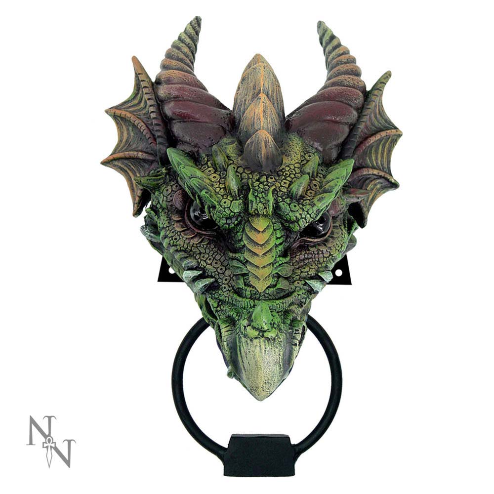 Kryst Gothic Green Dragon Door Knocker 23.1cm