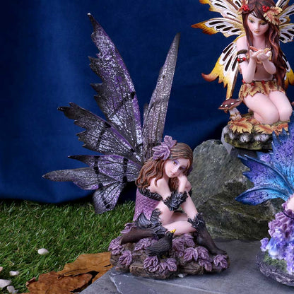 Heather 15cm Dark Fairy and Raven Figurine 7
