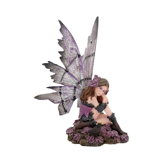 Heather 15cm Dark Fairy and Raven Figurine 1