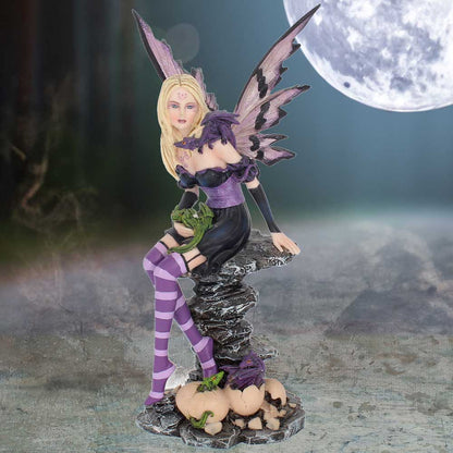 Amethyst and Hatchlings Purple Fairy Baby Dragon Figurine 25.5cm 7