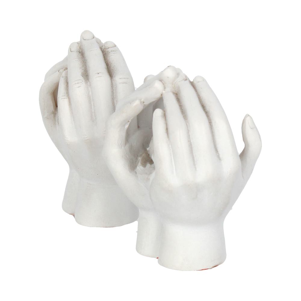 Set of Two Small Shelter 7cm Baby in Cradled Hands Figurines 5