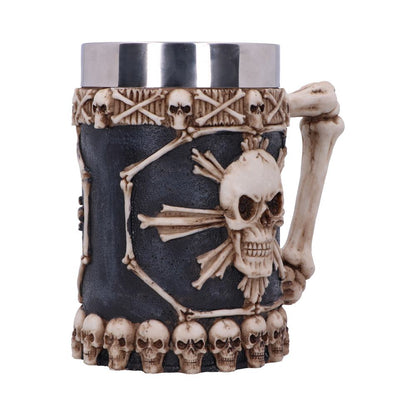 Large Tankard of Skulls Bone Skull Mug 16cm 1 Pint 4