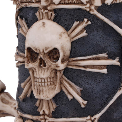 Large Tankard of Skulls Bone Skull Mug 16cm 1 Pint 5