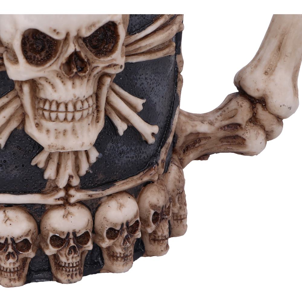Large Tankard of Skulls Bone Skull Mug 16cm 1 Pint 6