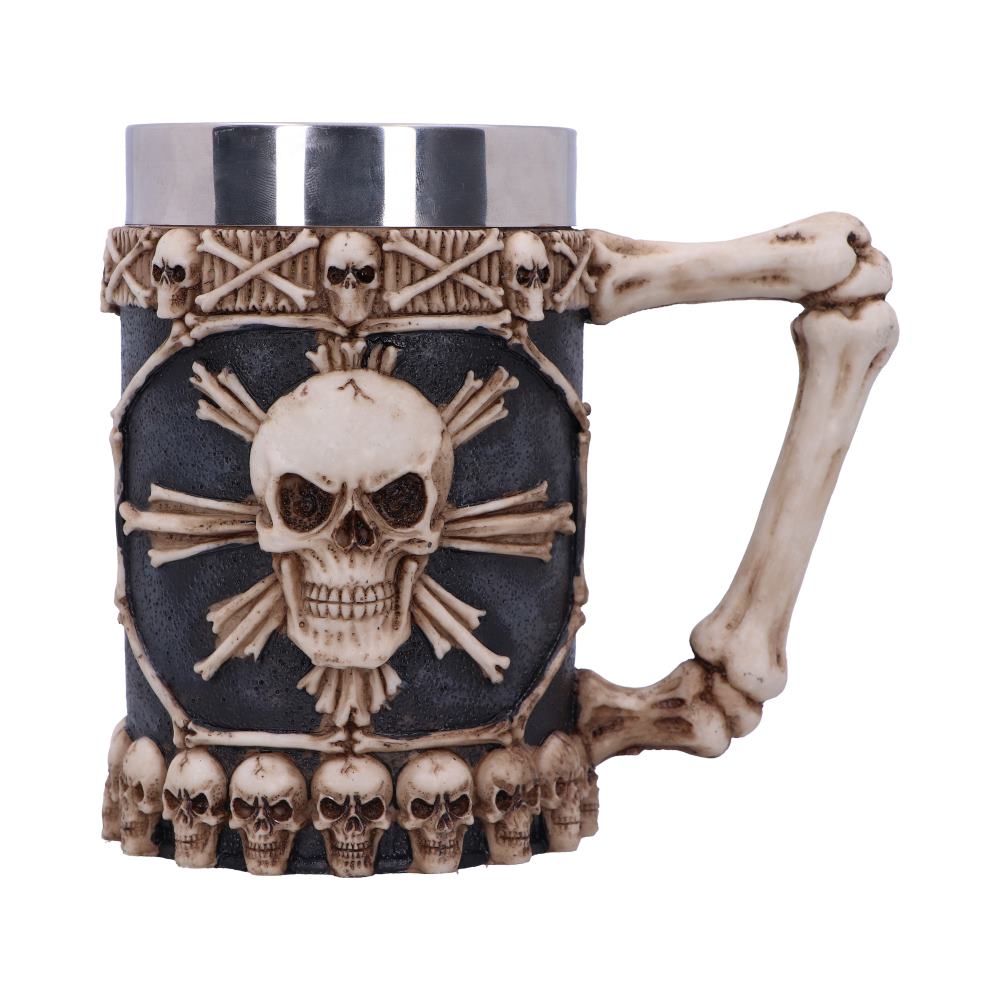 Large Tankard of Skulls Bone Skull Mug 16cm 1 Pint 1