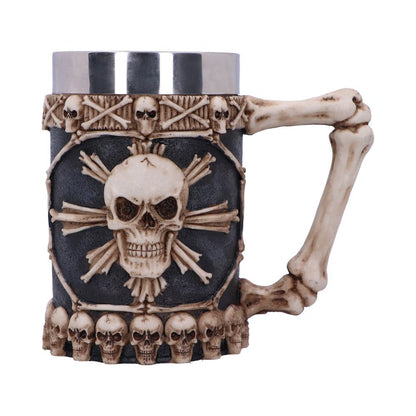 Large Tankard of Skulls Bone Skull Mug 16cm 1 Pint 1