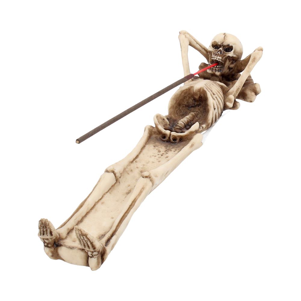 Take It Easy Skeleton Incense Holder 27cm 2