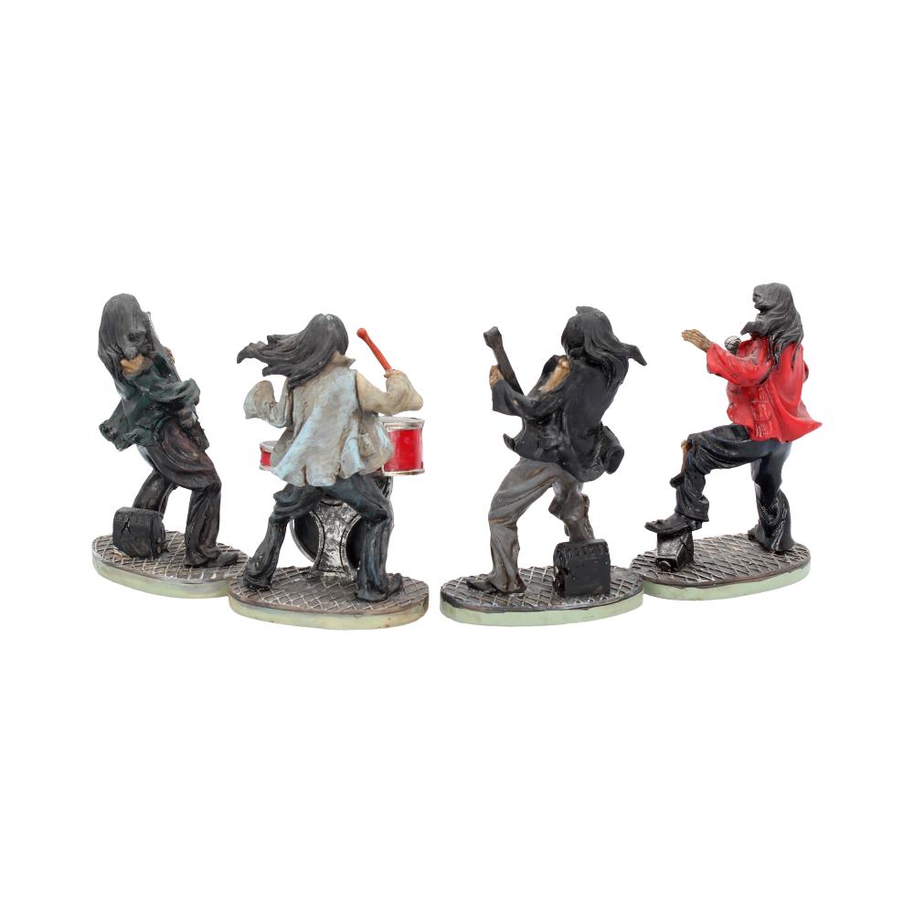One Hell of a Band Figurine Set of 4 Drummer Bassist Guitarist Vocalist Ornaments 10cm 4