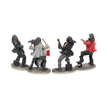 One Hell of a Band Figurine Set of 4 Drummer Bassist Guitarist Vocalist Ornaments 10cm 4