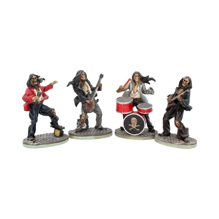 One Hell of a Band Figurine Set of 4 Drummer Bassist Guitarist Vocalist Ornaments 10cm