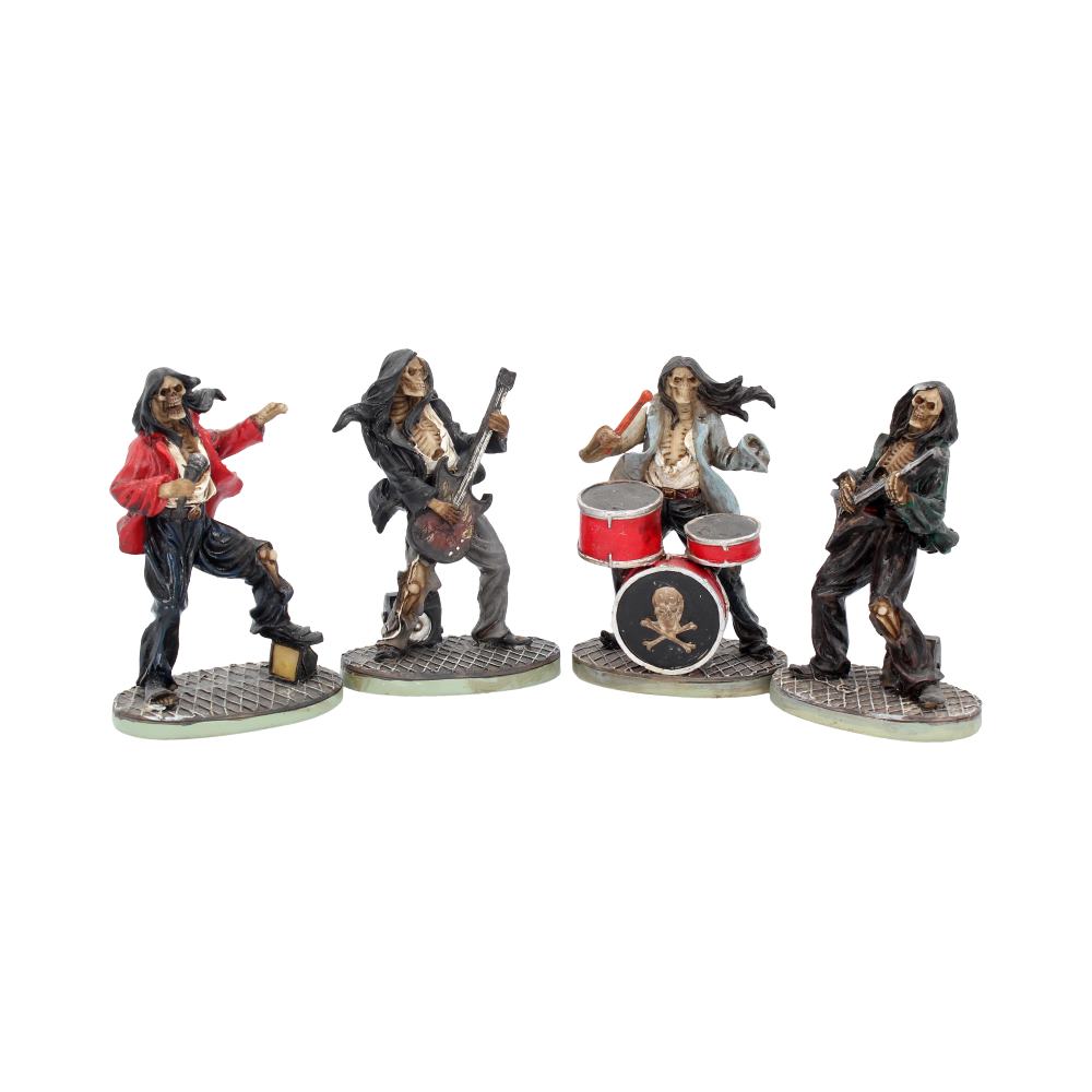One Hell of a Band Figurine Set of 4 Drummer Bassist Guitarist Vocalist Ornaments 10cm 1